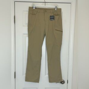 Eddie Bauer Rainier Stretch Woven Khaki Slightly Curvy/Straight Pants Sz 12 NWT